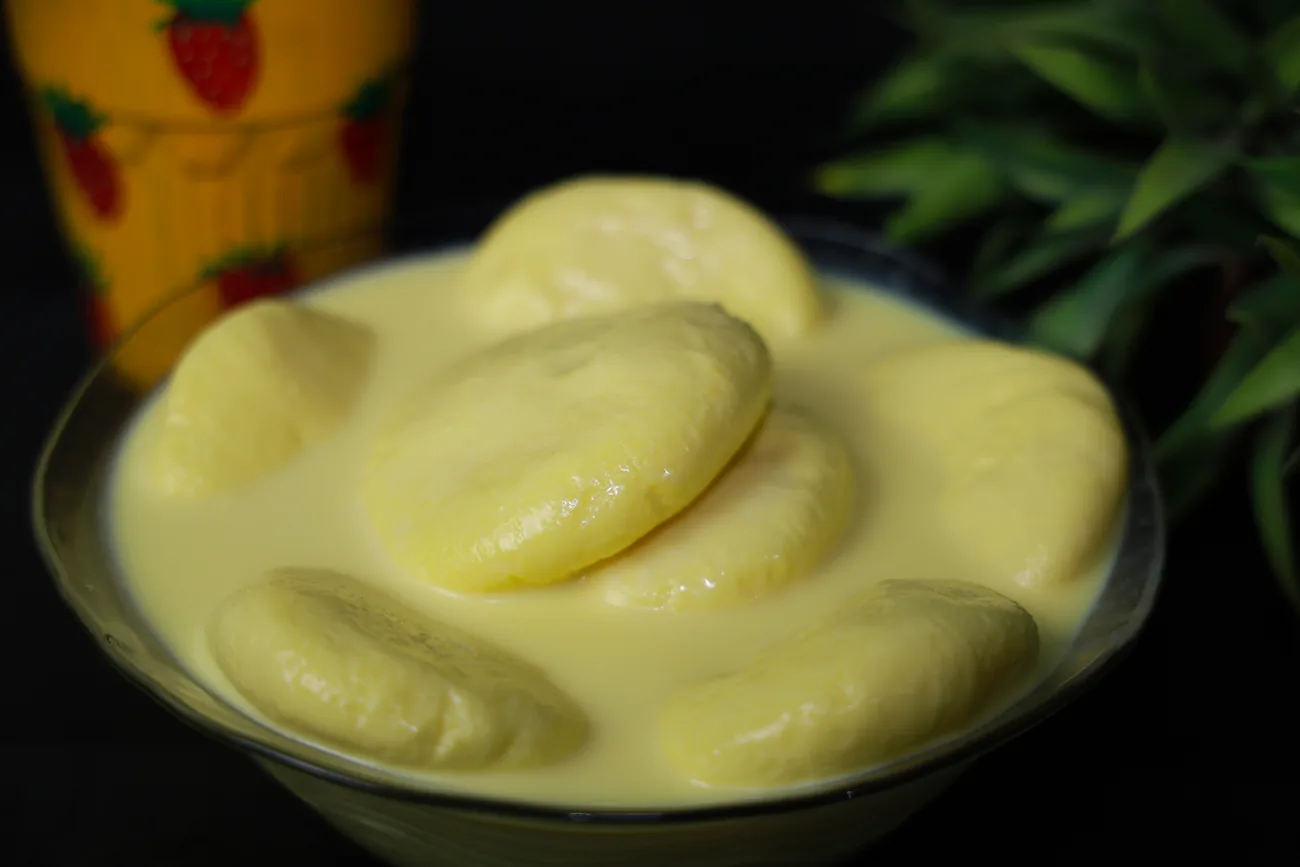 Rasmalai in saffron rabri — our photo